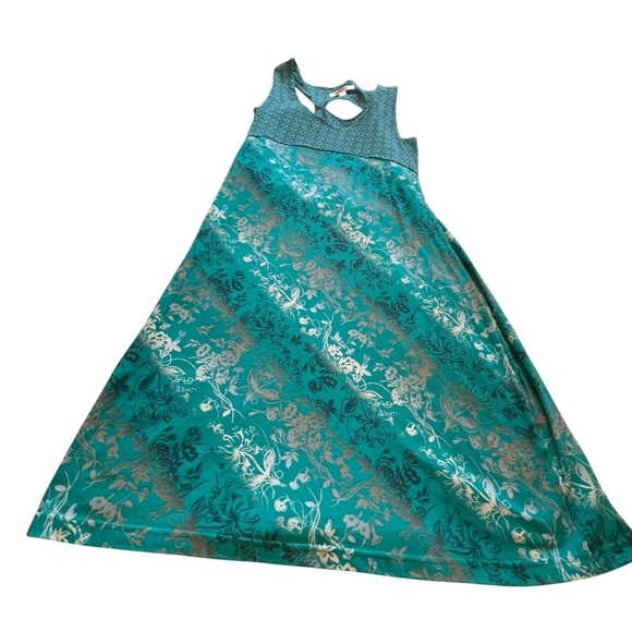 Alpine Design Teal Patterned Sleeveless Dress-Two Patterns-keyhole in back.Large - Picture 3 of 10